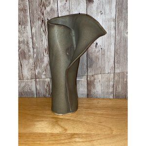 Original Gray Artisan Sculptural Art Design Vase Signed Helena